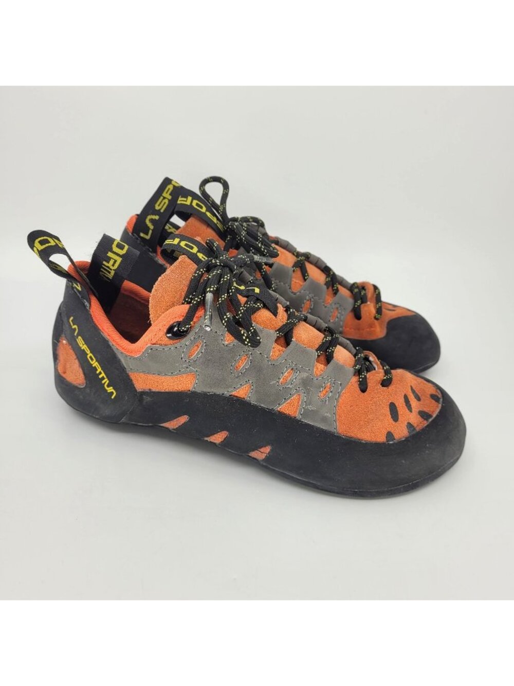 La Sportiva Tarantulace Size 5.5 Orange Climbing Bouldering Shoes